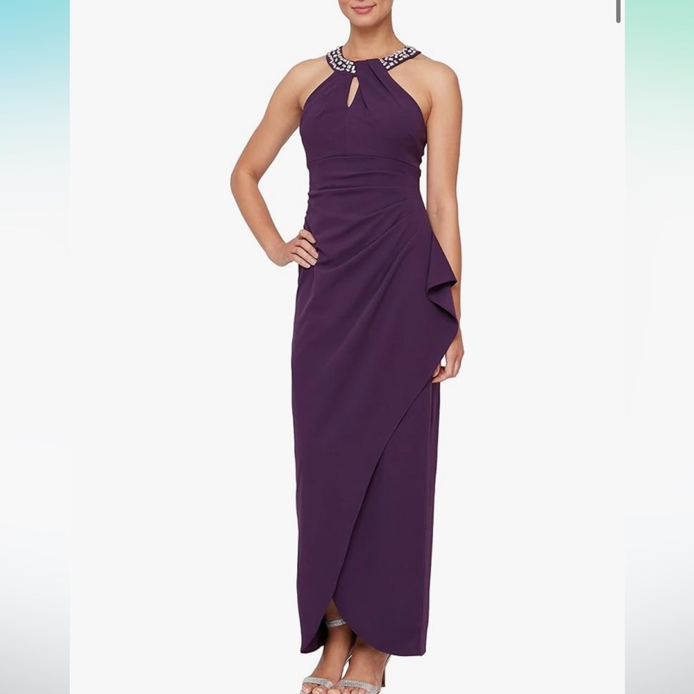 NWT S.L. Fashions Halter Gown